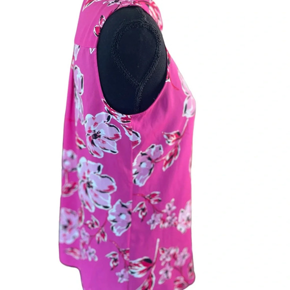 Karl Lagerfeld Paris Bright Colorful Sleeveless Shirt - Picture 3 of 9